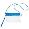 Game Day Clear Wristlet Pouch Royal Blue Trim