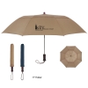 44" Arc Telescopic Folding Wood Handle Umbrella