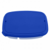 2-Section Lunch Container With Custom Handle Box Blue