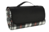 Roll-Up Picnic Blanket Black/White/Red Plaid