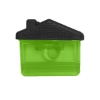 House Shape Clip Translucent Green/Black Grip