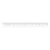 12" Enamel Flat Wood Rulers White