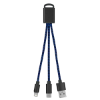 2-In-1 Braided Charging Buddy Blue