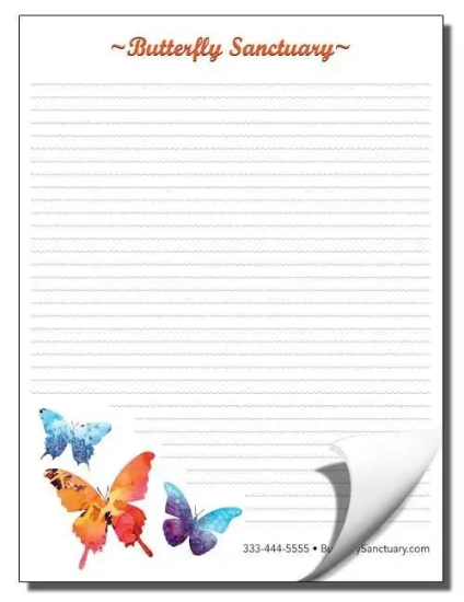 8 ½" x 11" Notepad - 25 Sheets