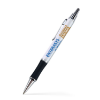 Satin Chrome Click Action Ballpoint Pen W/ Brass Barrel