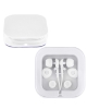 Earbuds in Square Case White